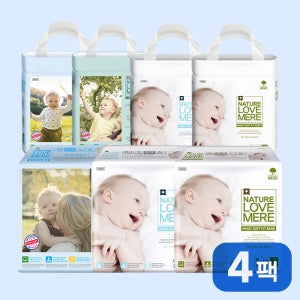 네이쳐러브메레 아기 신생아 기저귀 밴드형 소형 4팩