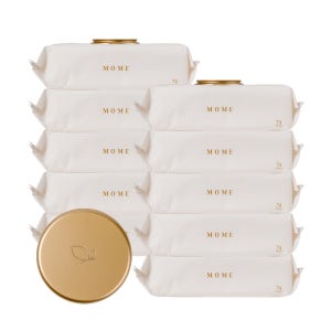모메 생분해물티슈 IVORY EDITION 74매 X 10팩+모메 상단소켓 1P