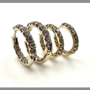 뱅그리 모이사나이트 14k 귀걸이