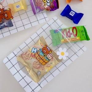 포장 지퍼백 셀프 구디백 선물 양말 간식 사탕 쿠키 어린이집 답례품 봉투 모던 체크 M