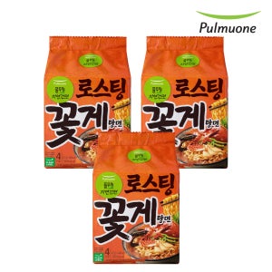 풀무원 자연건면 꽃게탕면 4개입X3봉