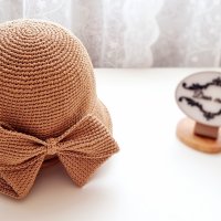 DIY 코바늘 리본모자 + 서술도안/영상 패키지 (사계절/여름 모자) ribbon hat