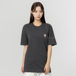 칼하트 K87 워크웨어 포켓 반팔티셔츠 카본헤더