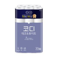 코디 데코앤화이트 롤화장지 3겹 22m 30롤 1개