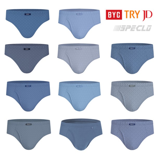 BYC 제임스딘 보디가드 남성 순면 인견 스판 삼각팬티 40수 80수 미디 맥시 3매입 세트