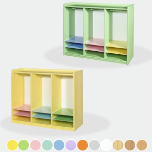 칼라 2단 6인 옷장 / 어린이집 유치원 옷장
