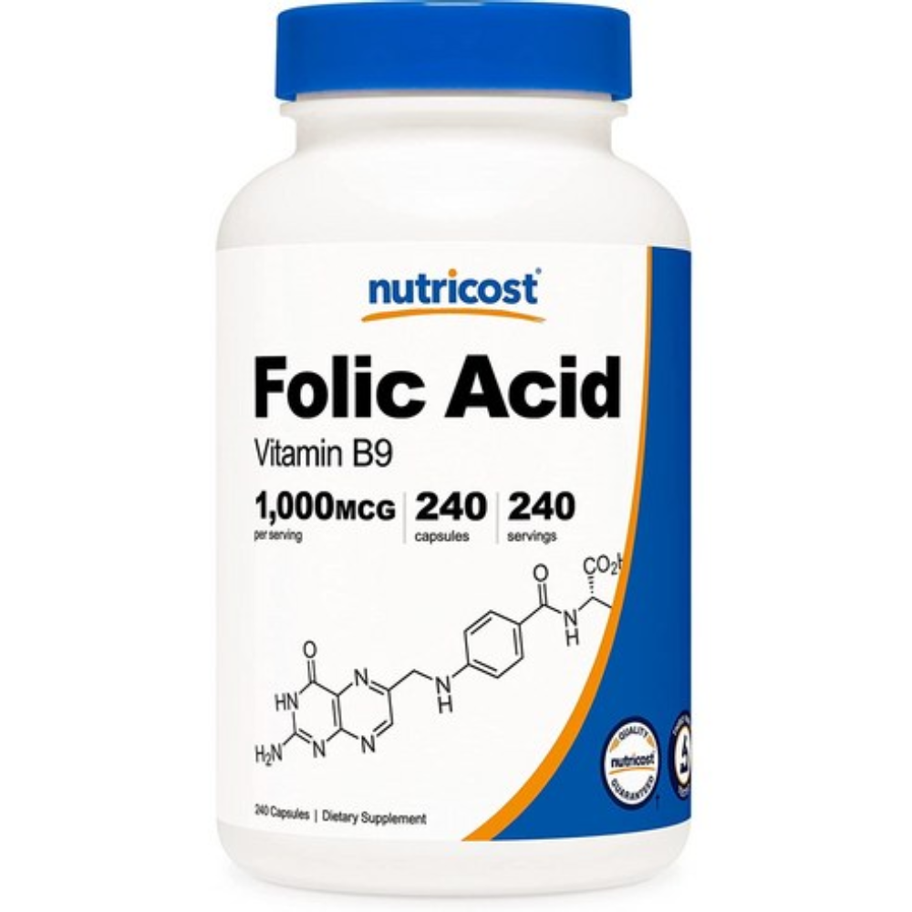 <b>뉴트리코스트 엽산</b> 비타민B9 1000mcg 240캡슐