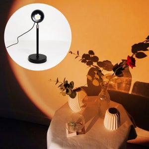 오늘의오브제 선셋 스탠드 무드등 감성 조명 포인트 빔 프로젝터 노을 태양 빛 매장 연출