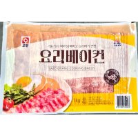 구워먹는 얇은베이컨햄 1kg 냉동 슬라이스 파스타 베이컨