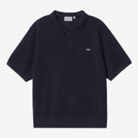 칼하트WIP S/S KENWAY KNIT POLO NAVY 반팔 켄웨이 니트 폴로 네이비