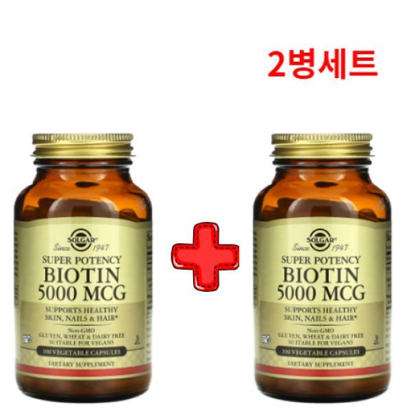 솔가 비오틴, 5,000 mcg, 100 베지캡슐