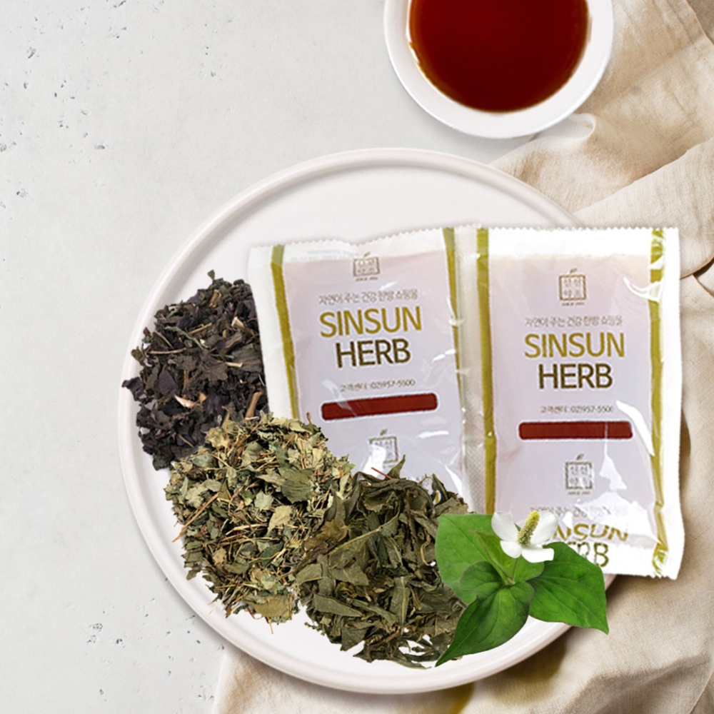 국산 어성초 자소엽 녹차즙 1개월분 110ml x 62포 모발 두피 건강 관리 부모님 선물