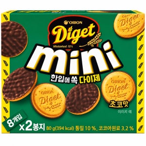오리온 다이제 미니 한입에쏙다이제 초코맛 80g