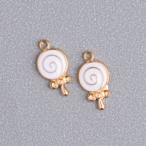 롤리팝 캔디 모양 금속 파츠 키링 재료키링 만들기 DIY 액세서리