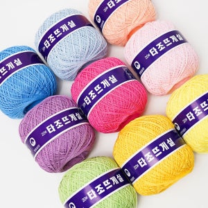 바토니팅 구정뜨개실 20수 타조실 면실 코바늘실