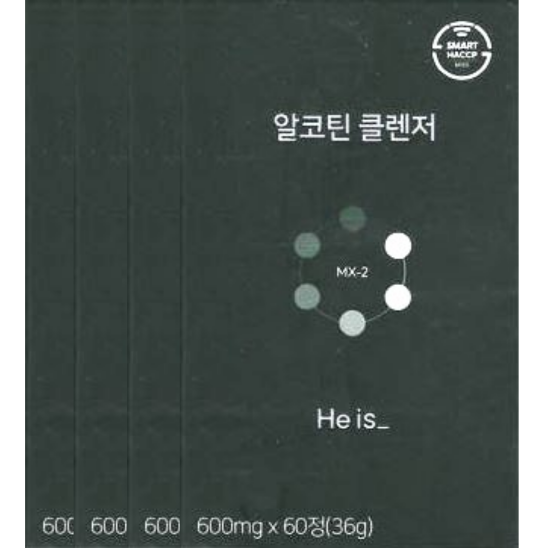 <b>히이즈</b> 흡연 <b>음주</b> 클렌징 알코틴 클렌저 600mg x 60정 x 4박스 4개월분