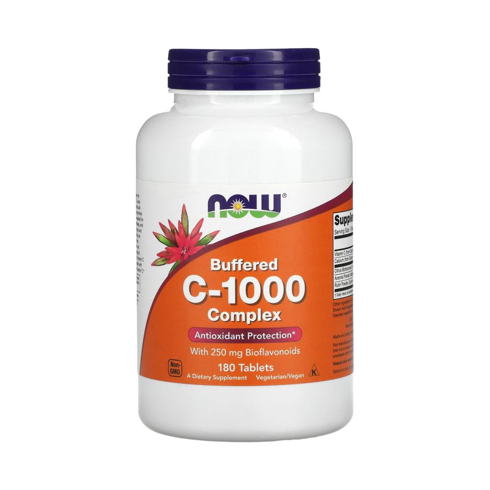 나우 푸드 <b>버퍼드</b> 비타민 <b>C-1000 컴플렉스</b> 180정 바이오플라보노이드 아세로라