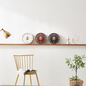 리빙스토리 시그너스 무소음 큐빅에폭 부엉이시계 30cm 벽걸이시계 개업 집들이 선물