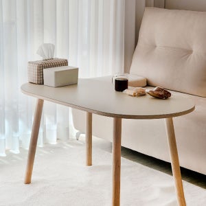 더페레헤테이블 심플리빙다이닝 타원형 높은소파테이블 1000 500 350