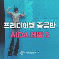 [캄앤다이브] 프리다이빙 중급 레벨3 서울 인천 AIDA