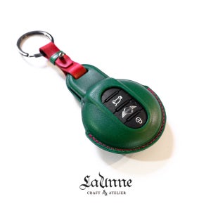 미니쿠퍼 부테로 가죽 스마트키케이스 3세대 컨트리맨 클럽맨 키링 키홀더 탄