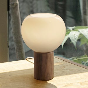 마농 테이블 스탠드 월넛 우드 유광 무광 유리 침실 협탁 조명