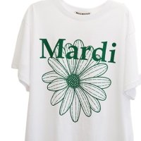 마르디 메크르디 반팔 화이트그린 TSHIRT FLOWERMARDI WHITE GREEN