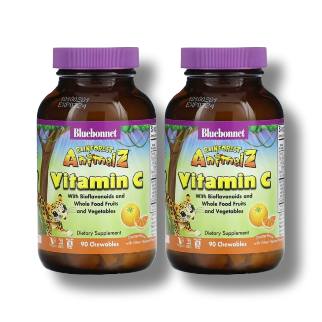 블루보넷 <b>레인포레스트 애니멀즈 비타민C</b> 츄어블 90정 2개
