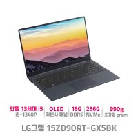 LG그램 15ZD90RT-GX5BK 초경량 990g 13세대 인텔i5 OLED 저반사패널