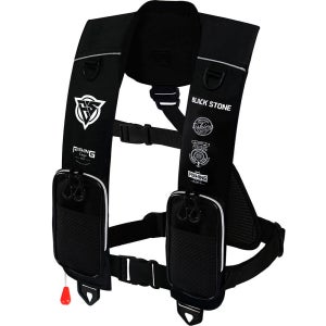 XL(대) 블랙스톤 2포켓 자동팽창식 구명조끼 KC-블랙 국내생산 수분감지 바다낚시