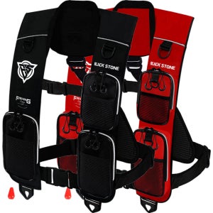 XL(대) 블랙스톤 3포켓 자동팽창식 구명조끼 KC 국내생산 수분감지 책임보험 바다낚시