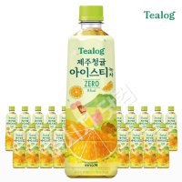 이노엔 티로그 제주청귤 아이스티 녹차 제로 500ml x 24개