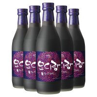 (도착보장 무료배송)국순당고창 오디랑 오디주 12.5도 330ml x5병