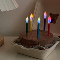 오로라초 무지개초 오로라 컬러초 생일초 신랑 와이프 이벤트 신혼집 프로포즈 레인보우초