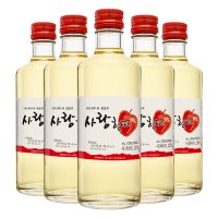 (도착보장 무료배송)중원양조 사랑할때 사과주 12도 300ml x5병