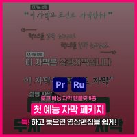 [첫 예능자막 패키지] 토크 예능 자막 템플릿(6종) #비디오쿠키