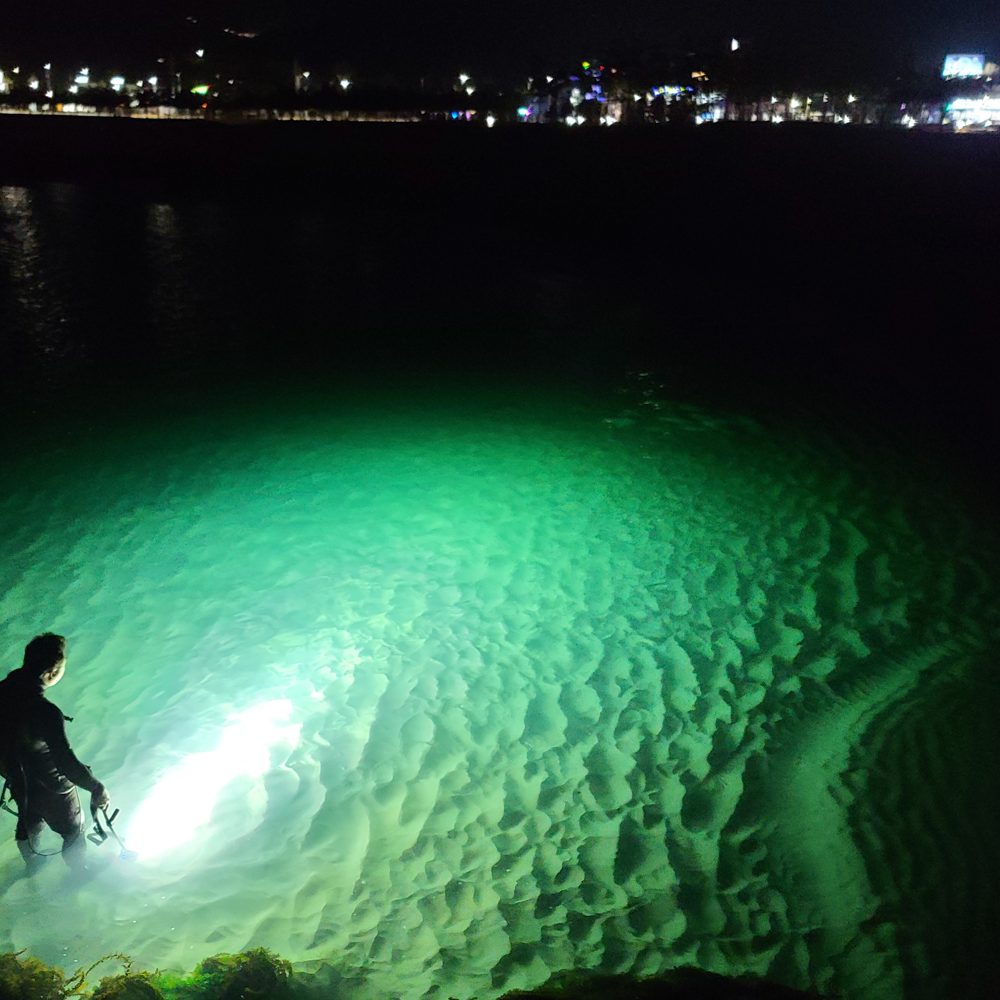 스마트 해루질 수중 써치 라이트 수중 랜턴 자루형 서치 S6000 배터리 가방