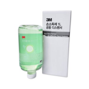 3M 쓰리엠 새니타이저 베이직겔 1L 손소독제 공용 디스펜서 세트 에탄올 62% 대용량 병원 학원