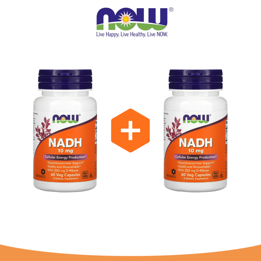 1+1 나우푸드 NADH 10mg 60캡슐 코엔자임 <b>비타민B3</b> <b>나이아신</b> <b>디</b> 리보스