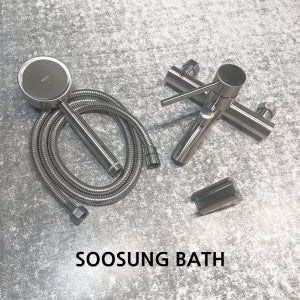 수성바스 SUS304 무광 실버 니켈 스텐 수전 욕실 샤워 욕조 수전 수도꼭지 DT600