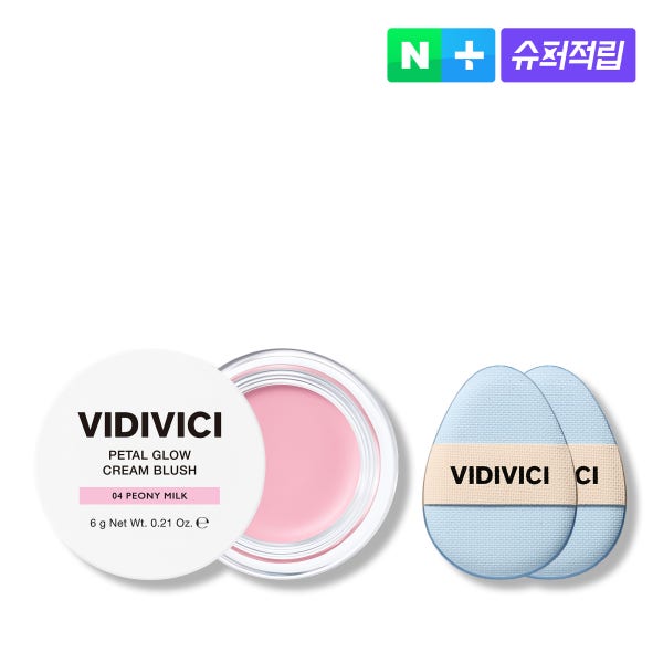 [슈퍼적립] 비디비치 페탈 글로우 크림 블러시 6g (+ 미니 퍼프 2매 추가 증정) / 속광블러셔 크림블러셔