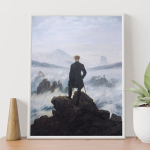 다비드 프리드히리 안개바다위의방랑자 명화 그림 액자 인테리어 A4 포스터