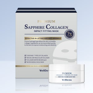 [슈퍼적립] 웰더마 사파이어 콜라겐 피팅 마스크 팩 40매 (10박스) + 아이 마스크 60매
