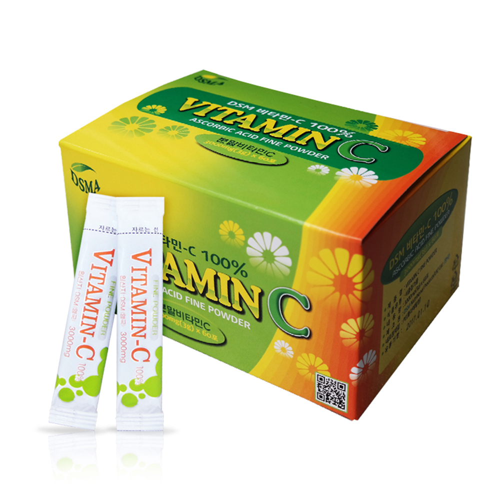 DSM<b>비타민C</b> 3000mg 스틱 60포 파인<b>파우더</b>