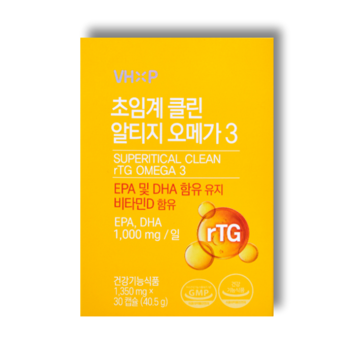 초임계 클린 <b>알티지 오메가3</b> 효능 혈행개선 혈액순환(약1개월분)