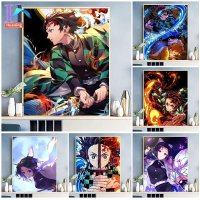 숫자로 Diy 그림 애니메이션 악마 슬레이어 Kimetsu 아니 Yaiba 제로 기초 자신에 의해 그리기 Handpainted 유화 선물 홈 장식