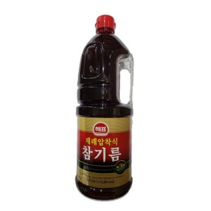 해표 재래 압착식 참기름1.8L 전통 재래식 압착 대용량 식자재 업소 식당 급식