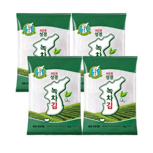 성경김 녹차 전장김 조미 재래 구운 맛있는 김 30g, 4개