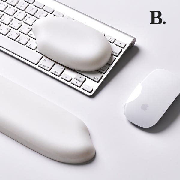 바림 모우모우 마우스 & 키보드 손목 받침대 세트 게이밍 패드 쿠션 실리콘 팜레스트