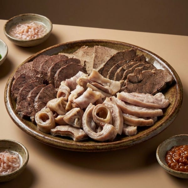 유비푸드 순대내장 모둠 2.5kg 오소리감투 허파 염통 간 울대 돼지부속